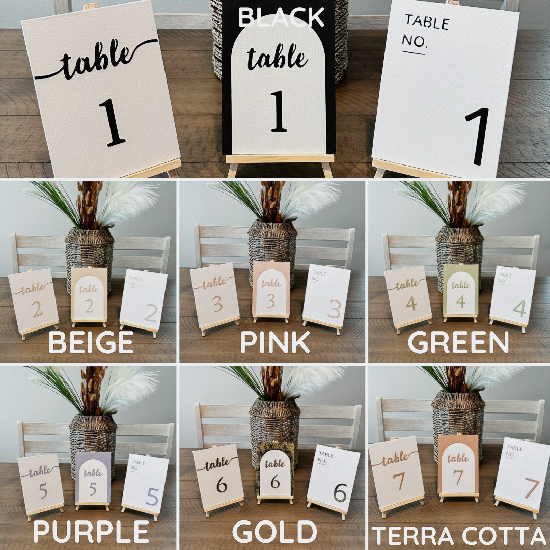 ELEGANT Table Numbers