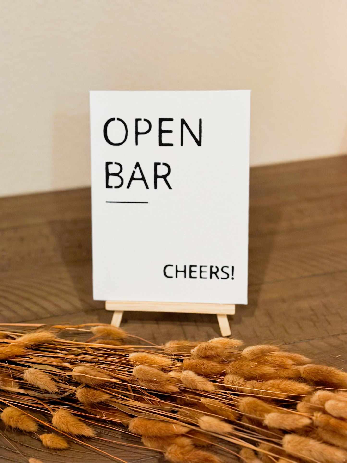 MODERN Open Bar Sign