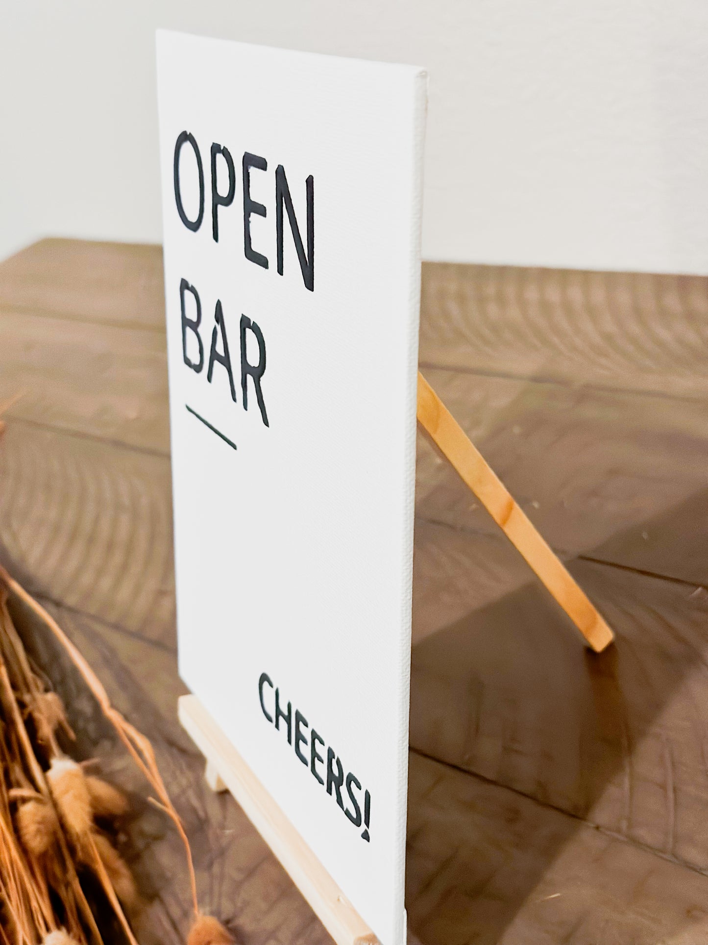 MODERN Open Bar Sign
