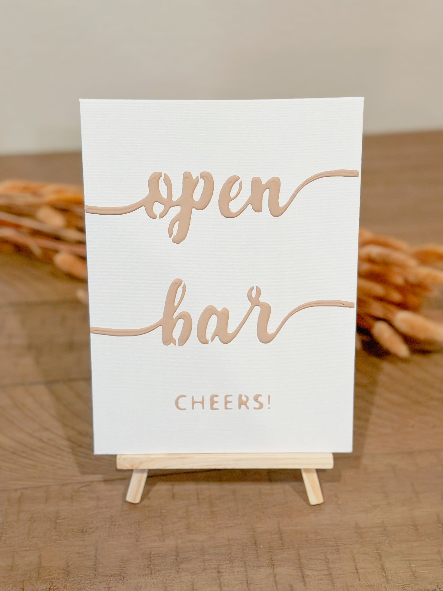 ELEGANT Open Bar Sign